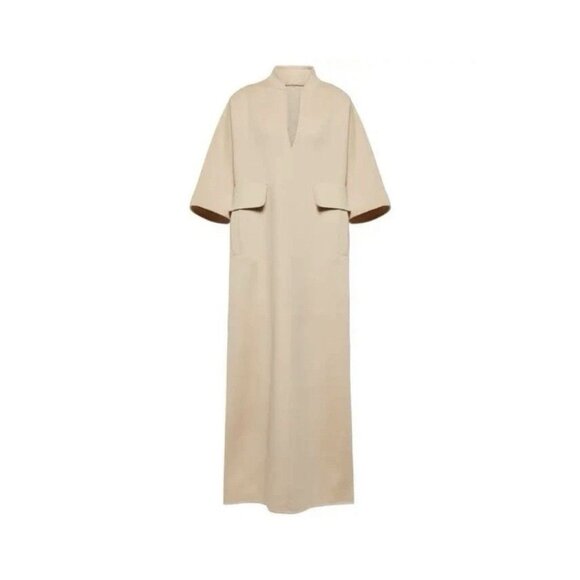 $2,268 MAX MARA Womens Long Overcoat Slit Camel Hair Maxi Dress Us 10 Beige Tan - Picture 5 of 16